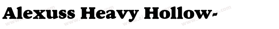 Alexuss Heavy Hollow字体转换